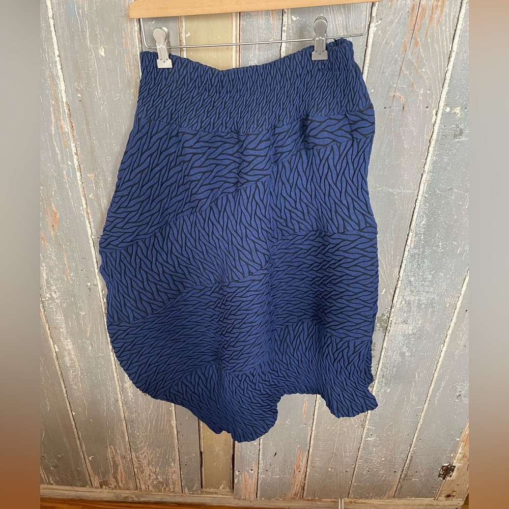 Blue Textured Women's Skirt